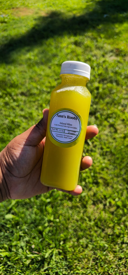 Cold Pressed Microgreen Juice Island Bliss