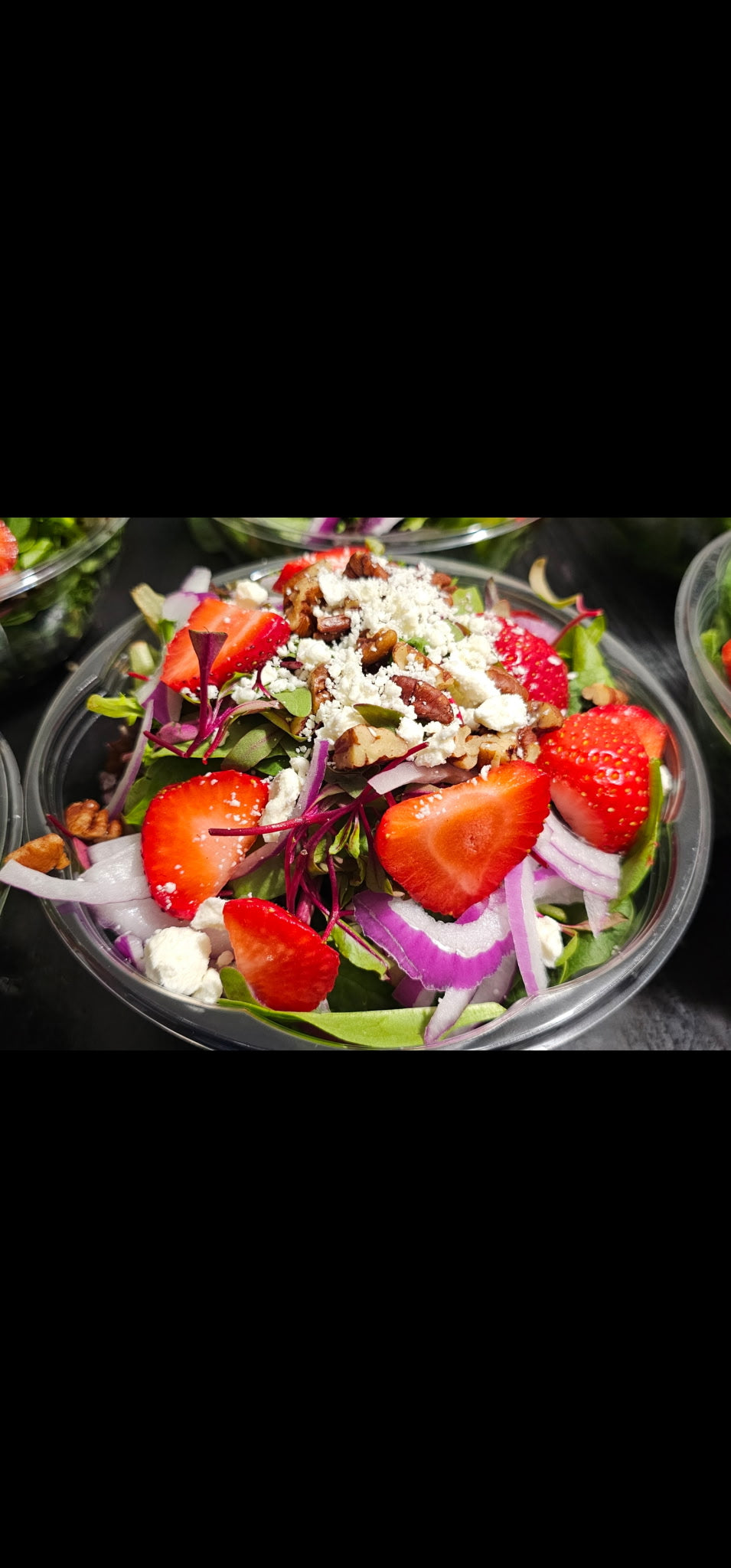 Strawberry Spinach Microgreen Salad