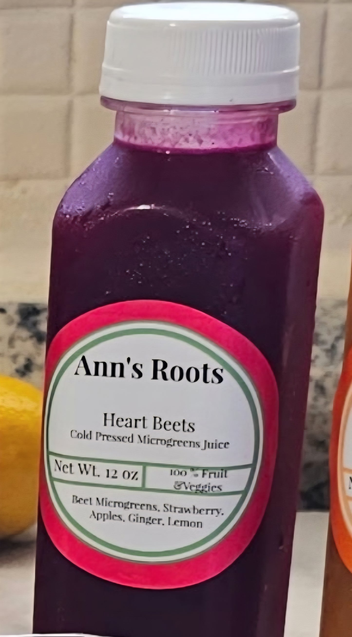 Cold Pressed Microgreens Juice Heart Beets